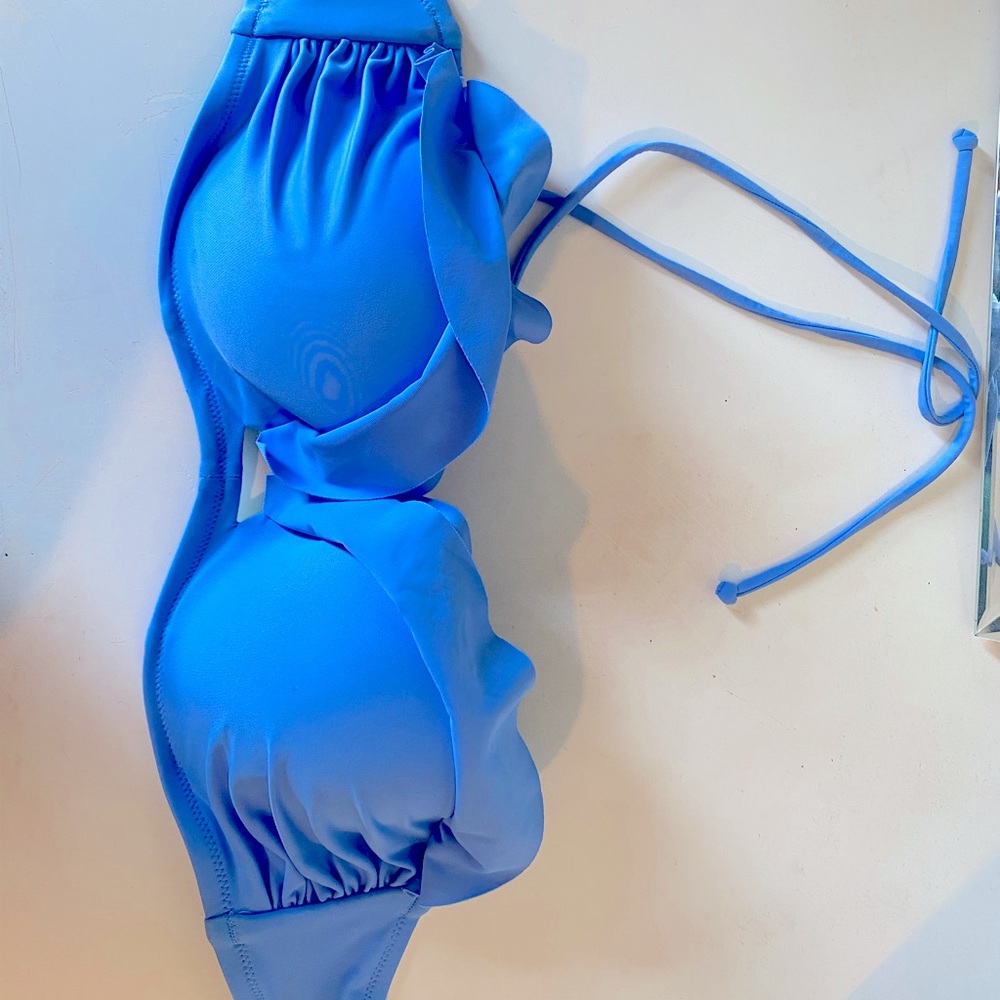 Victoria’s Secret Swim Top: Halter Tie, Light Blue